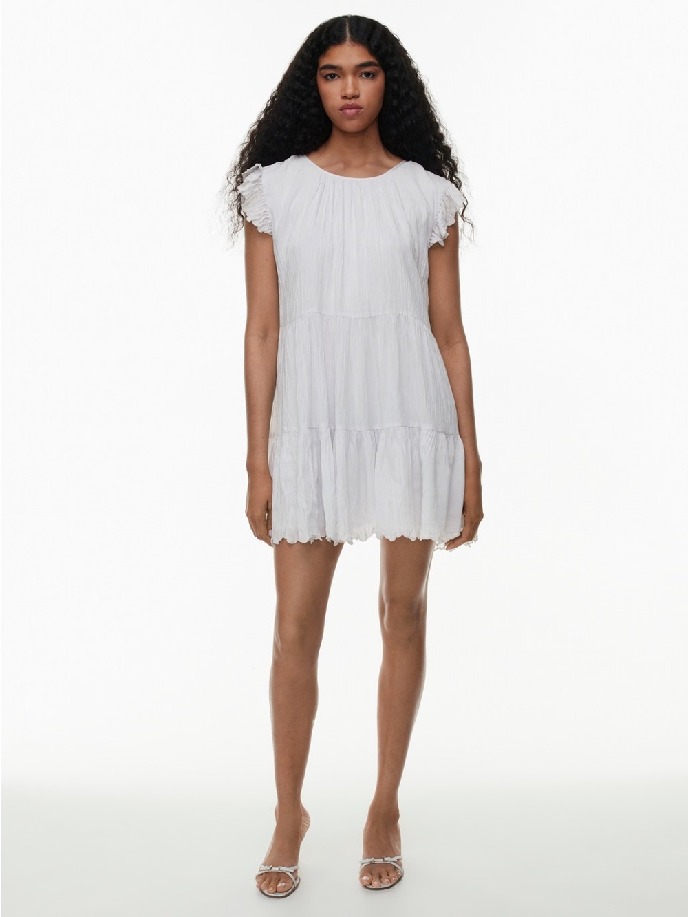 Wilfred Sidonie Tiered Mini Dress White Size Small
